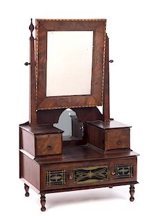 Period Mahogany Shaving Stand with Drawer