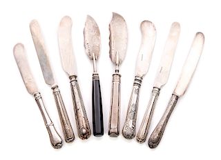 8 Hallmarked Silver Knives