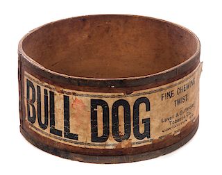 1898 Bull Dog Tobacco Bin & Tax Stamp