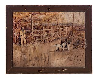 Georgia 1903 Oil Painting Hunting Scene
