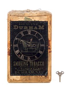 Rare Durham Blackwell Smoking Tobacco Clock