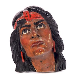 Native American Chalk Ware Tobacco Store Figure