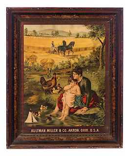 Aultman Miller and Co Farm Implement Advertising Sign