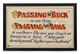 Passing the Buck Public Health Framed Poster