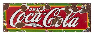 Drink Coca Cola Porcelain Advertising Sign
