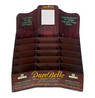 Duro Belle Tin Hair Net Advertising Store Display