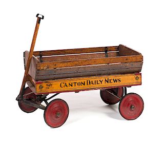 Canton Daily News Wooden Wagon
