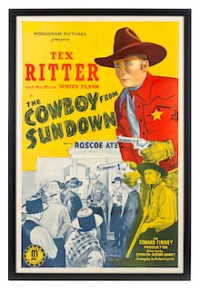 Tex Ritter Cowboy From Sundown Movie Poster