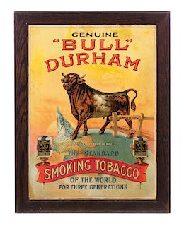 Bull Durham Tobacco Pole to Pole Framed Sign