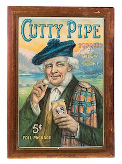 Cutty Pipe Tobacco Poster Sign in Original Signed Frame