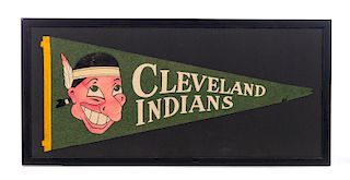 Early Cleveland Indians Baseball Pennant