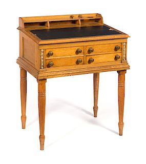 Antique General Store Spool Cabinet Desk 