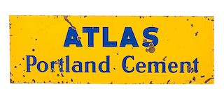 Atlas Portland Cement Porcelain Advertising Sign