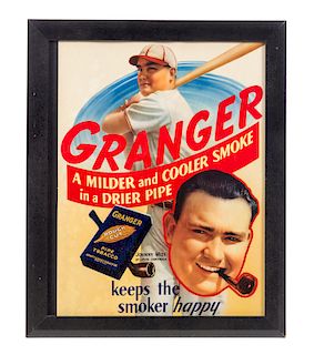 Granger Tobacco Jonny Mize Baseball Advertising Print