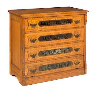 Rare James Libbey Victorian Haberdashery Cabinet