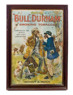 Bull Durham Black Americana Framed Victorian Advertising Sign