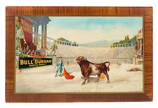 Bull Durham Royal Victor Advertising Sign Original Frame