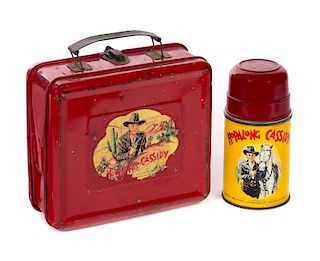 Red Hopalong Cassidy Aladdin Lunchbox With Thermos