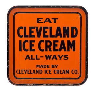 Eat Cleveland Ice Cream Advertising Tray