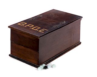 BPOE Walnut Black Ball Voting Box