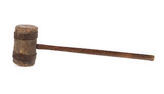Early 1800s Wooden Sledge Hammer