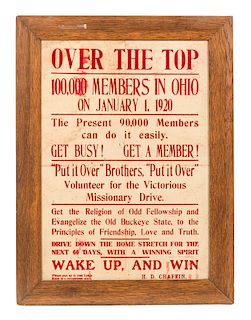 1920 Odd Fellows HD Chafin Membership sign