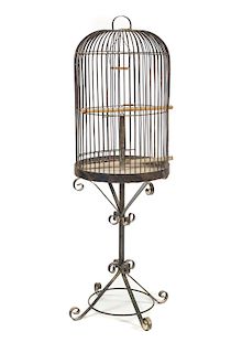 Antique Rod Iron Bird Cage