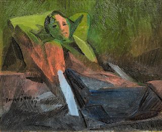 Jacques Villon(French, 1875-1963) Femme allongée, 1929