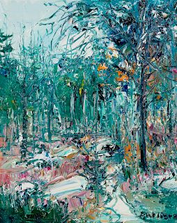 Yolande Ardissone(French, b. 1927Fontainbleu Forest (a pair of works)