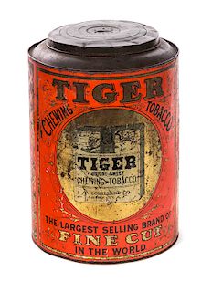 Tiger Chewing Tobacco Tin