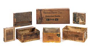 7 Antique Cigar Boxes