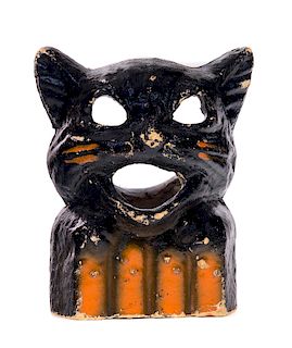 Black Cat Halloween Trick or Treat Candy Container
