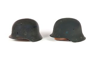 2 German Nazi WW2 Helmets