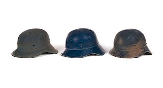 3 German Luftchutz Gladiator Type Helmets