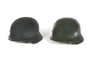 2 Post War German M35 And M40 Helmets