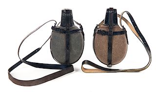 2 German Nazi Canteens + Carrying Cases