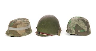 3 WW2 Helmets