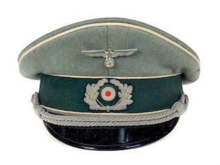 German WW2 Nazi Heer Officer's Visor Hat