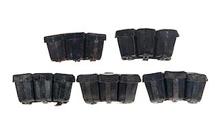 5 Leather Ammo Pouches