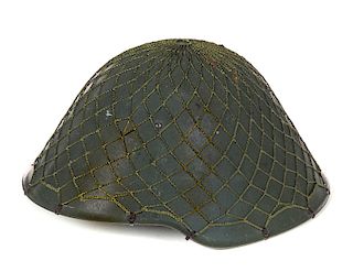 Post-WWI East German Helmet With Netting