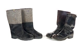 2 Pairs of Leather Boots
