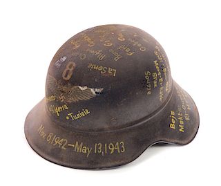 Decorated WWII German Nazi 42-43 Helmet