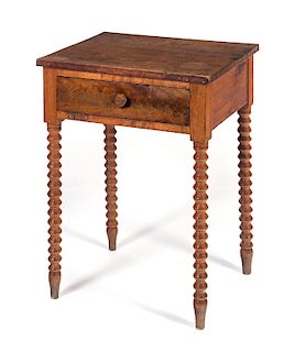 Early 1800's Walnut 1 Drawer Nightstand