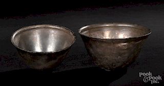 Two Greek silver bowls