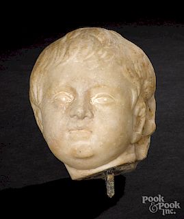 Roman marble head of Eros