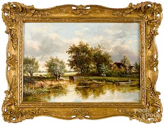 Joseph Thors, pair of country landscapes