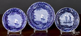 Historical Blue Staffordshire plates