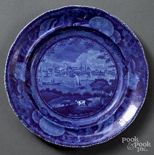 Historical Blue Staffordshire plate