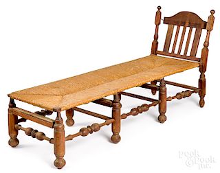 American William and Mary maple daybed