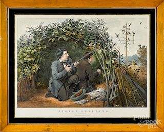 Currier & Ives hand colored lithograph